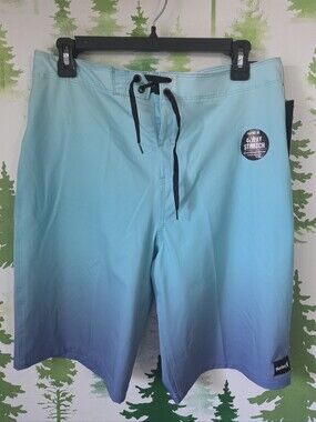 Hurley Teal to Blue Ombre 4-Way Stretch Boardshorts